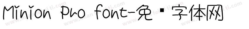 Minion Pro font字体转换